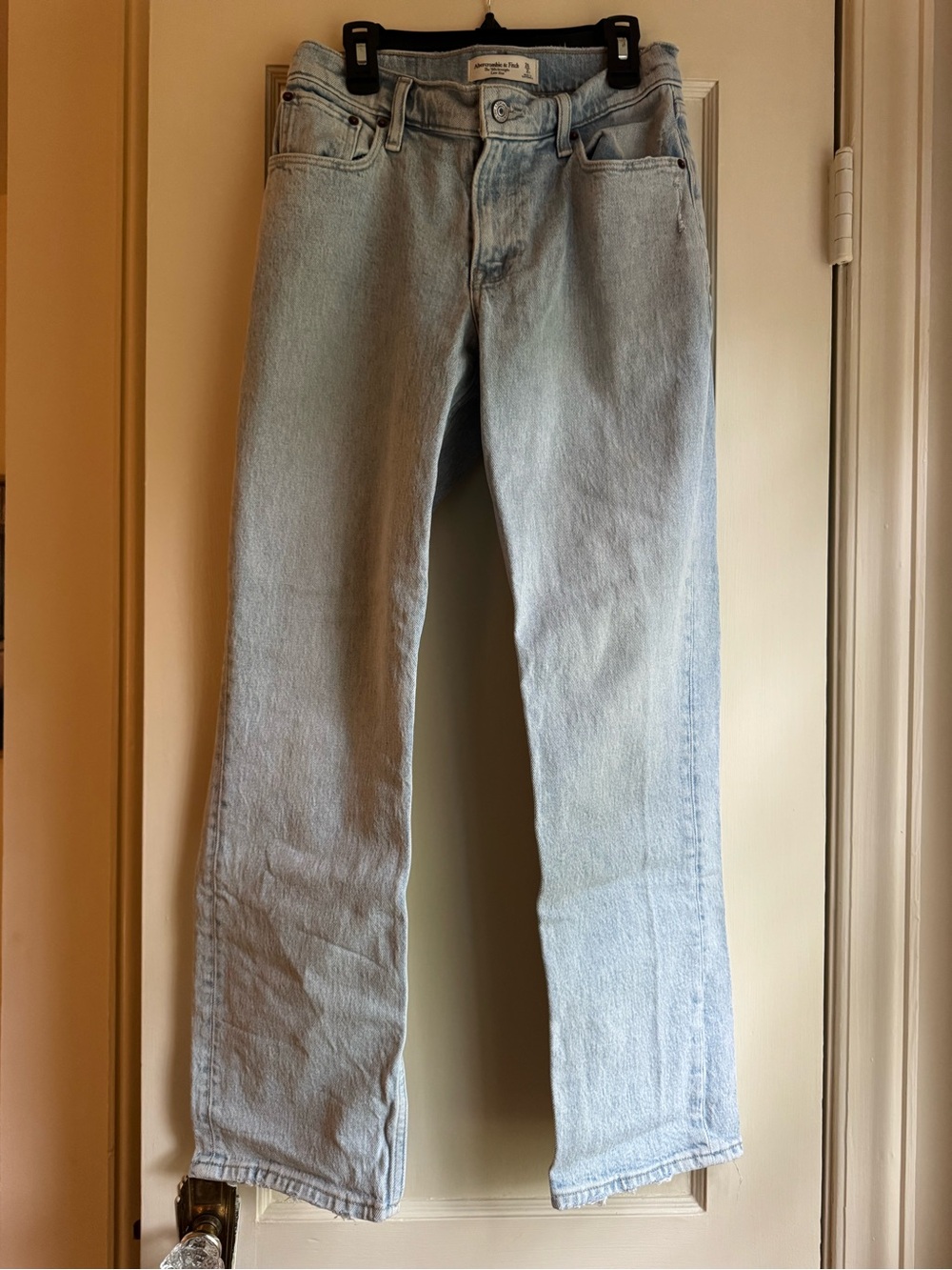 Abercrombie & Fitch Pale Blue 90’s Straight Jeans Curve Love